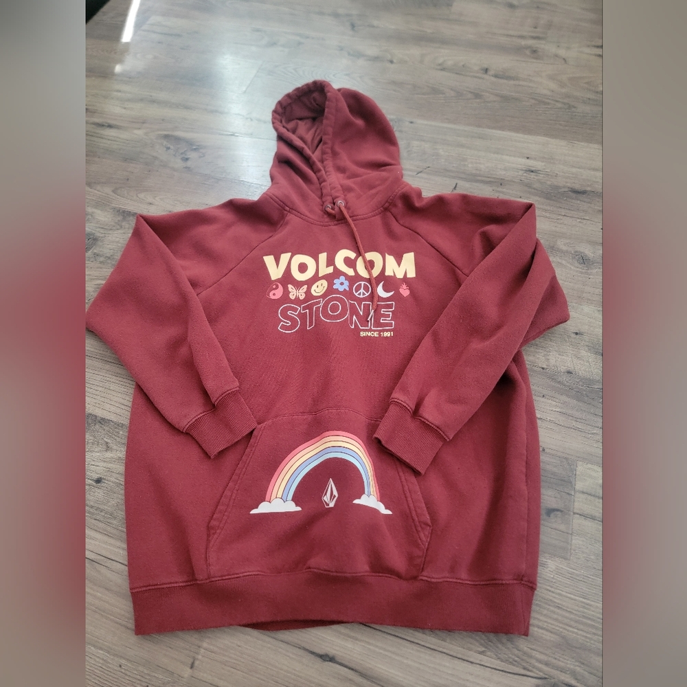 Volcom Truly Stocked Boyfriend Hoody Size Small